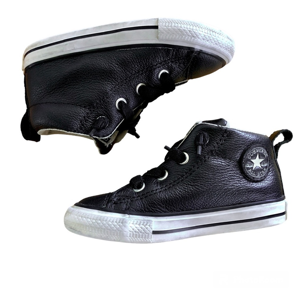Converse Leather High Top Sneakers Toddler Size 7